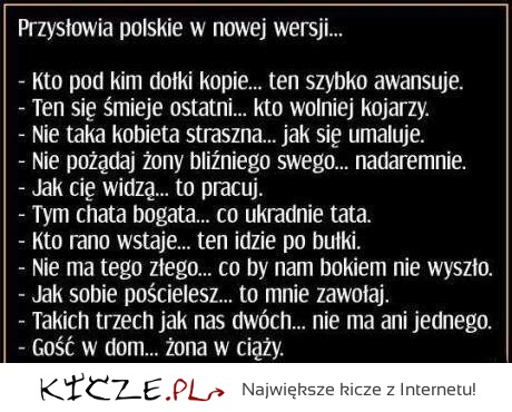 Przysłowia polskie w nowej wersji