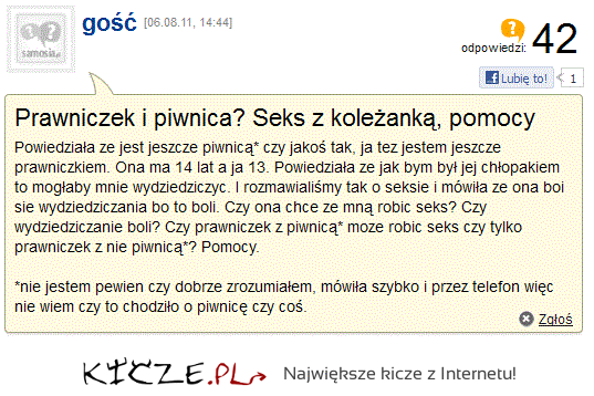 Prawniczek i piwnica czyli PROBLEMY GIMBAZY ZWIĄZANE Z SEKSEM!