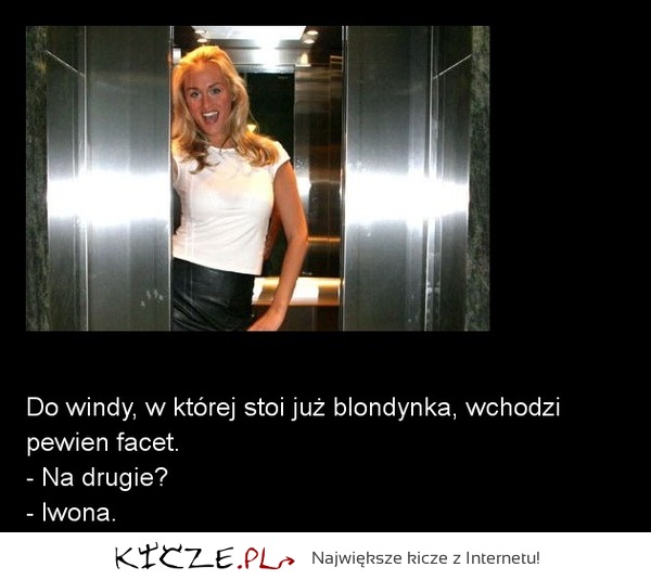 Blondynka w windzie