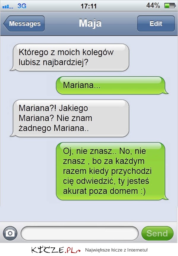 Chłopak zadaje swojej dziewczynie trudne pytanie...