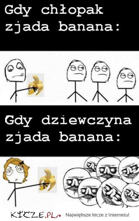 Jedzenie banana. CHŁOPAK vs DZIEWCZYNA! Ogromna różnica :)
