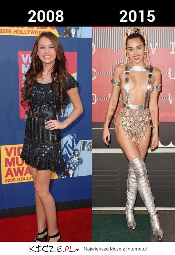 Miley kiedyś i dziś- porażka