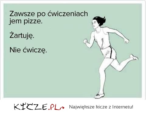 Ćwiczenia vs pizza