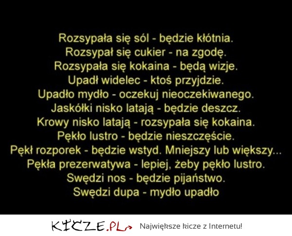 Dziwne polskie przesądy...
