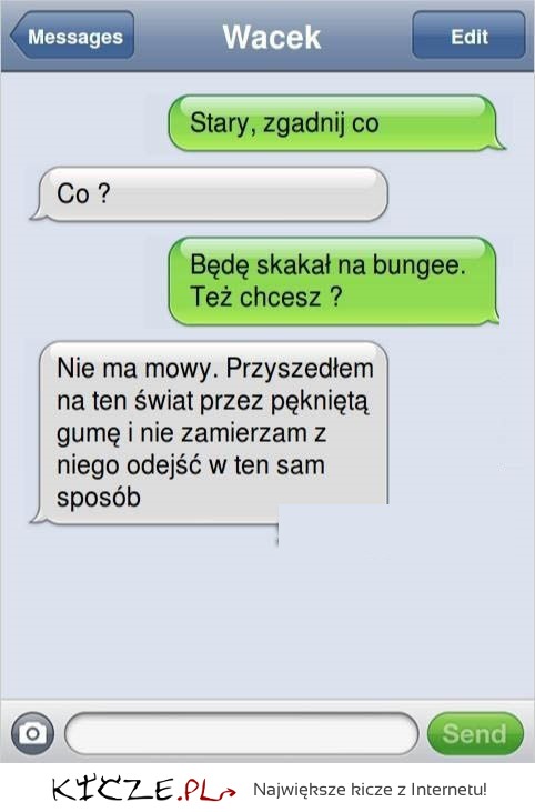 Kolega proponuje drugiemu skok na bugee! ZOBACZ co on na to