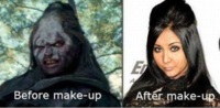 Przed i po makijażu